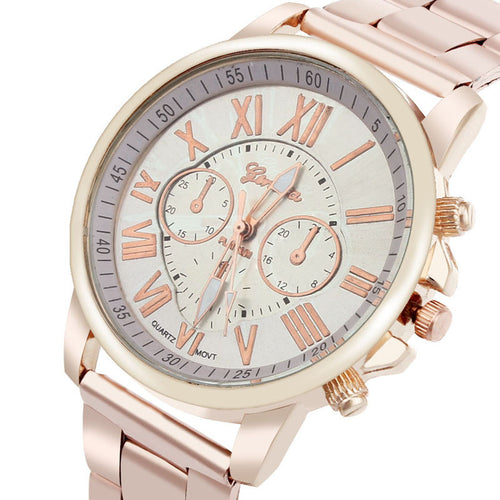 Luxury Stylish Watch Women Geneva Top Stainless Steel Quartz Elegent Lady Dress Relogio Feminino Clock CF