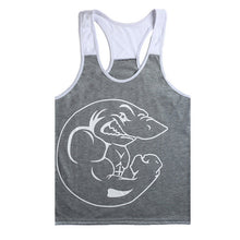New Men Cotton Plus Size O-neck Character Tank Tops Bodybuilding Fitness Mens Vest Tank Tops 70393 SM6
