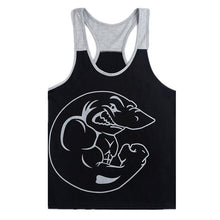 New Men Cotton Plus Size O-neck Character Tank Tops Bodybuilding Fitness Mens Vest Tank Tops 70393 SM6
