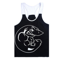 New Men Cotton Plus Size O-neck Character Tank Tops Bodybuilding Fitness Mens Vest Tank Tops 70393 SM6