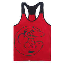 New Men Cotton Plus Size O-neck Character Tank Tops Bodybuilding Fitness Mens Vest Tank Tops 70393 SM6