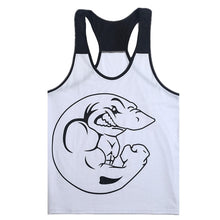 New Men Cotton Plus Size O-neck Character Tank Tops Bodybuilding Fitness Mens Vest Tank Tops 70393 SM6
