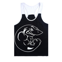 New Men Cotton Plus Size O-neck Character Tank Tops Bodybuilding Fitness Mens Vest Tank Tops 70393 SM6