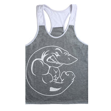 New Men Cotton Plus Size O-neck Character Tank Tops Bodybuilding Fitness Mens Vest Tank Tops 70393 SM6