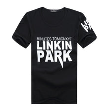 New Plus Size M-2XL T Shirt Letter Printed Men Short-sleeved O- Neck T-shirt LINKIN PARK t Shirt Tops 70410 SM6