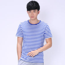 New Plus Size S-3XL T Shirt Black and White Men Short-sleeved O- Neck T-shirt Stripped t Shirt Tops 70405 SM6