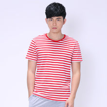 New Plus Size S-3XL T Shirt Black and White Men Short-sleeved O- Neck T-shirt Stripped t Shirt Tops 70405 SM6