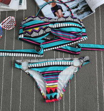 New Sexy Bikinis Women Swimsuit High Waisted Bathing Suits Swim Halter Top Push Up Bikini Set Beach Plus Size Swimwear C411 CF