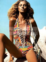New Black Gary halte Monokini Swimsuit Bandeau One Piece Swimsuit Vintage Bathing Suits CF