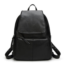 college wind schoolbag washed leather backpack woman Korean leisure travel bag retro Mochila Feminina CF