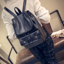 college wind schoolbag washed leather backpack woman Korean leisure travel bag retro Mochila Feminina CF