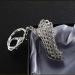 Keychain Rhinestone Fancy Metal High Heel Shoe Keyring Sexy key holder chain ring car Jewelry for bag CF