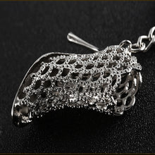 Keychain Rhinestone Fancy Metal High Heel Shoe Keyring Sexy key holder chain ring car Jewelry for bag CF