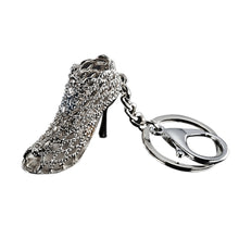 Keychain Rhinestone Fancy Metal High Heel Shoe Keyring Sexy key holder chain ring car Jewelry for bag CF