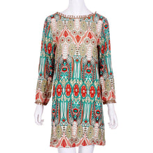 dresses Women casual Bohemian floral flower print dress beach chiffon top dress National Wind Robe CF