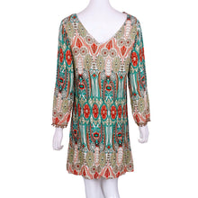 dresses Women casual Bohemian floral flower print dress beach chiffon top dress National Wind Robe CF