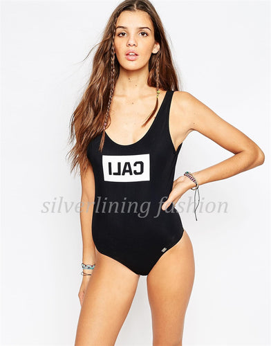 Mori Girl Sexy V-neck Bikini Swimwear Women Green Leafs Print One Piece Suit C389 CF
