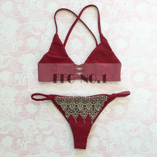 Hot Style Black Pure Color Lace Bikini Two-piece Swimsuit Women Manufacturers Selling Sexy Bikini Sets HF014 CF
