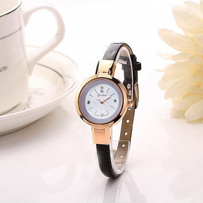 luxury watch women gold watch quartz clock girl slim band dress watches hours reloj mujer relogio feminino CF