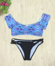 new Sexy bandeau ruffled bikini women swimsuit swimwear swimming suit for women bathing suit biquini maillot de bain C268 CF