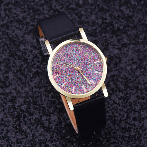 design luxury leather watch women rhinestone watches women dress quartz imitate diamond wristwatch lady relogio CF