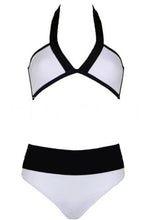 new style sexy bra high neck bikini set print women swimwear bikinis crop top biquini swimsuit bathing suit K120 CF