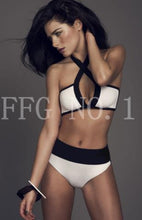 new style sexy bra high neck bikini set print women swimwear bikinis crop top biquini swimsuit bathing suit K120 CF