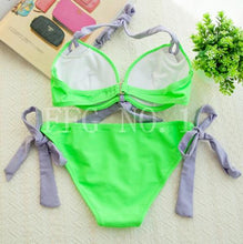 new style sexy bra high neck bikini set print women swimwear bikinis crop top biquini swimsuit bathing suit K107 CF