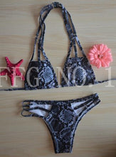 new style sexy bra high neck bikini set print women swimwear bikinis crop top biquini swimsuit bathing suit K08 CF