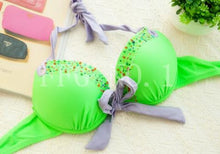 new style sexy bra high neck bikini set print women swimwear bikinis crop top biquini swimsuit bathing suit K107 CF