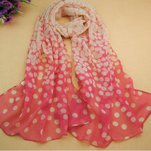 long scarf shawl printed polyester scarf Dot Long Soft Wrap Lady Shawl Silk Chiffon Scarf Women CF