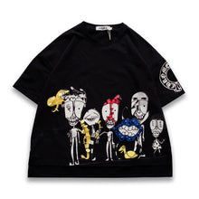 Fashion New Short Sleeve Plus Size T-shirts Casual Female t shirts Funny Character Sequined Tops O-neck Women tshirts 72543 SM6
