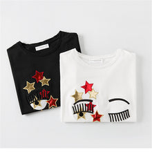 Fashion New Short Sleeve Star T-shirts Plus Size Female t shirts Casual Letter Print Top O-neck Women tshirts 72393 SM6