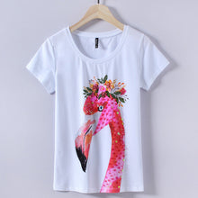 Fashion New Short Sleeve T-shirts Plus Size Female t shirts Casual Animal Print Top O-neck Women tshirts 72383 SM6