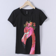 Fashion New Short Sleeve T-shirts Plus Size Female t shirts Casual Animal Print Top O-neck Women tshirts 72383 SM6