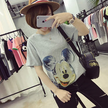 Fashion New Short Sleeve kawaii T-shirts Plus Size Female t shirts Cartoon Print Top O-neck Women Mouse tshirts 72391 SM6
