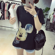 Fashion New Short Sleeve kawaii T-shirts Plus Size Female t shirts Cartoon Print Top O-neck Women Mouse tshirts 72391 SM6