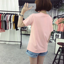 Fashion New Short Sleeve kawaii T-shirts Plus Size Female t shirts Cartoon Print Top O-neck Women tshirts 72390 SM6