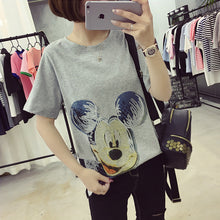 Fashion New Short Sleeve kawaii T-shirts Plus Size Female t shirts Cartoon Print Top O-neck Women Mouse tshirts 72391 SM6