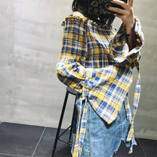 Fashion New Summer Elegant Full Sleeve Blouse Women kawaii Tops Plaid Slash neck Shirt Sexy Blusas With Bow 72411 SM6