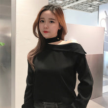 Fashion New Summer Off Shoulder Full Sleeve Blouse Women Plus Size Tops Chiffon Turn-down Shirt Sexy Blusas 72405 SM6