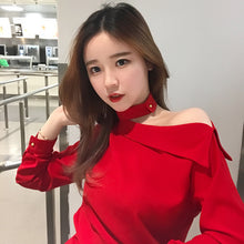 Fashion New Summer Off Shoulder Full Sleeve Blouse Women Plus Size Tops Chiffon Turn-down Shirt Sexy Blusas 72405 SM6