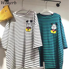 Fashion Short Sleeve T-shirts Korean New Fashion Cute Mouse Embroidery T Shirts Casual t-shirt Women Tops Plus Size 72657 SM6