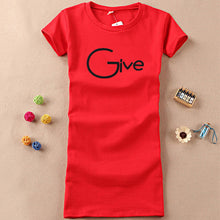 Fashion Short Sleeve T-shirts New Fashion Letter Give Embroidery T Shirts Casual Long Length Women Tops Plus Size 72655 SM6