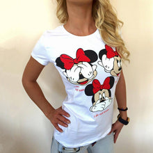 Fashion Short Sleeve T-shirts Plus Size Female T shirts Carton Letter Print Top O-neck Women t shirt 71275 SM6