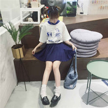 Fashion T-shirts Cute Cartoon Girls Printing Women Short Sleeves New Tops Casual Female Tee Shirts 33007 SM6