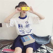 Fashion T-shirts Cute Cartoon Girls Printing Women Short Sleeves New Tops Casual Female Tee Shirts 33007 SM6