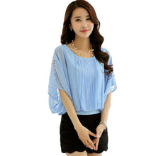 Hot  New 4XL Women 3/4 Blouse O-neck Batwing Sleeve Tee Shirt Casual Lace Blouses Fashion Plus Size Blusas 70632 SM6