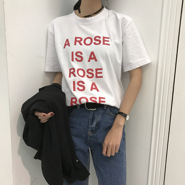 New Arrival Fashion Harajuku Letter Print T shirt Women Short Sleeve Slim Tops Korean Casual Loose T-shirt 72558 SM6