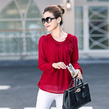 New Blusas Femininas Spring Casual Women Ruffles Blouses Long Sleeve Elegant Women Tops OL Shirts with flower 72377 SM6